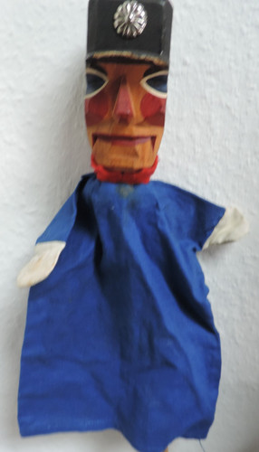 Handpuppe,Junge,Polizist,Holzk