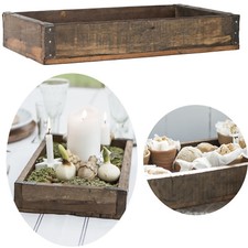 Holz Dekotablett 35x20cm Braun