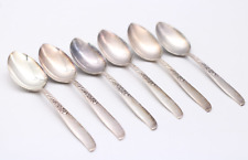 6x Oneida WM Ein Rogers Suppenlöffel Wildwood Blumenmotiv Vintage Länge 18 cm