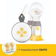 MEDELA Milchpumpe SWING MAXI elektrisch + Gratis-Set eins nutzen, eins spülen