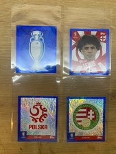4 Topps EM Euro 2024 Blau Blue