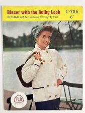 P&B Patons C-786 original vintage Strickanleitung Muster Jacke Blazer Damen