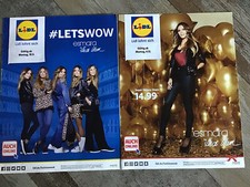 *** HEIDI KLUM ** 2 alte Prospekte *** Lidl Werbung ** 2017 ** Rar ** Sammler **