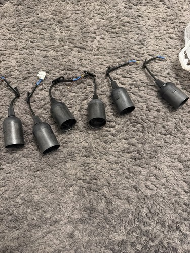 Schwarze lampenfassungen - 5x,