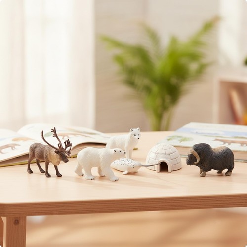 Stück spielfiguren mit iglu - stück,
