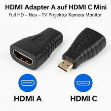 HDMI Adapter A auf HDMI C Mini – Full HD – Neu – TV Projektor Kamera Monitor