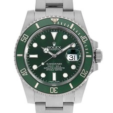 ROLEX SUBMARINER Date 116610LV grün Zufallszahl Sekundenzeiger Herren