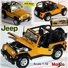 Jeep Wrangler Rubicon Modell TJ 1996-2006 gold metallic 1:18 Maisto 31663