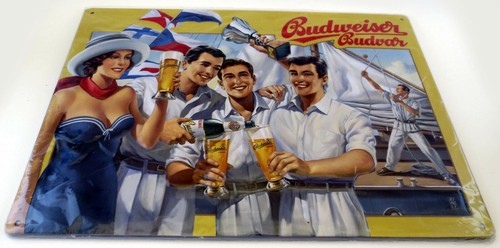 Budweiser budvar blechschild - budweiser,