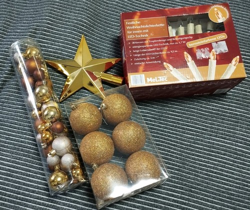 Weihnachtsbaum deko set gold - deko,