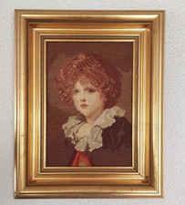 Handgestickter Gobelin mit Petit Point Stickerei