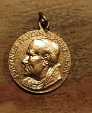 Alte religiöse Medaille Papst