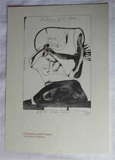 Horst Janssen Eustachius grüßt Wilson Druck mit Originalwidmung