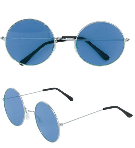 Brille hippie mit blauen - brille,