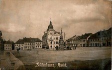 AK GRUSS AUS BÖHMEN + Mähren SCHLUCKENAU BZ TETSCHEN MARKT 1908