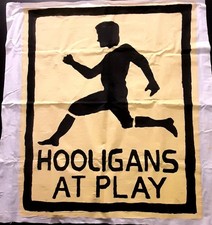 Fussball Doppelhalter, Fahne, Selbstgemacht Hooligans  Fans, Ultras, Play,