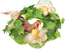 Sisal-Kranz Federhuhn Eiern