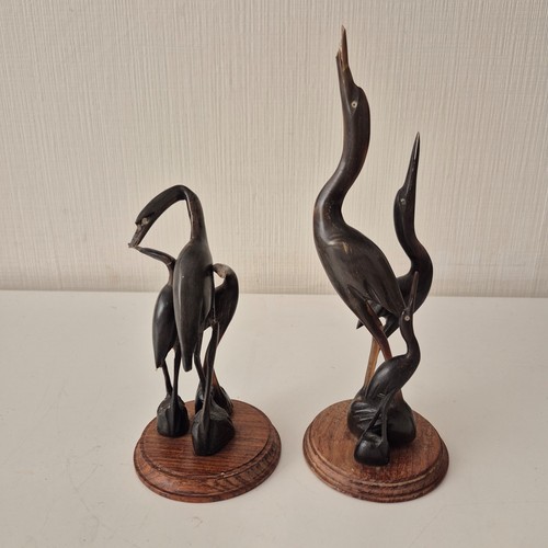 2er set vintage reiher figuren - reiher,