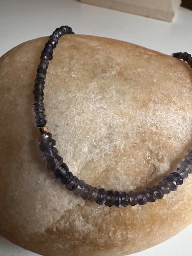 Blue iolite beads kette - blue,