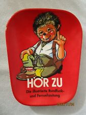 HÖR ZU Mecki seltener alter Werbe-Zahlteller Ornamin 21,5x17cm Geldteller