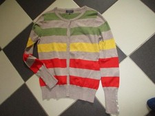 Marie Lund -Coppenhage, bunt-gestreifte Strickjacke,Gr.M,38-40,Brustw.47cm.