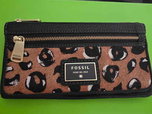 Fossil echtleder geldbeutel - echtleder,