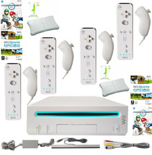 Super Nintendo Wii Set bis 4 Controller, auf Wunsch mit Mario Kart, Fit, Sports