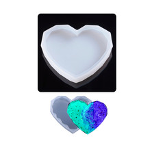 Silikonform Herz Facettiert