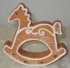Honigkuchen-Pferd Lebkuchen Schaukelpferd Große TischDEKO Höhe 14,5 cm