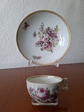 Meissen - Feine Empire Tasse + org. UT mit Blumenmalerei um 1774-1814 / NR. 3