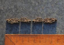 4x Messingornament Linie Zierornament Messing Buchbinden Prägestempel Ornament