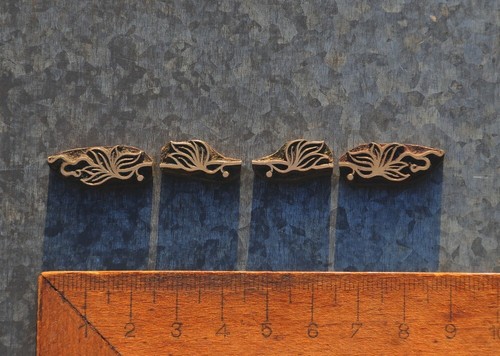 Messingornament linie - 4x,