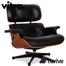 Vitra Eames Lounge Chair Leder Sessel Holz Schwarz Braun