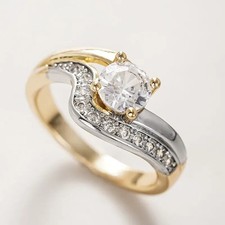 Bi-Color Damen Ring Gold
