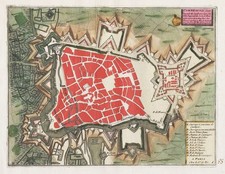 Cambrai Kamerijk Hauts-de-France gravure map Karte carte de Fer Mortier 1700