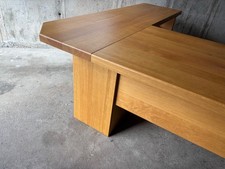 Schreibtisch Eiche voll massiv, Größe Schenkelmaß 210 cm x 175 cm Plattenstärken