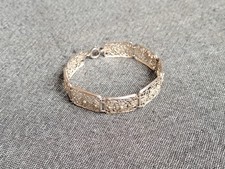 uraltes florales 835er Silber-Armband - Art Deco, Bohemian, Vintage, Retro, Goth
