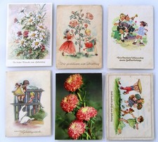 DDR Postkarten Lot 6 x Glückwunsch Feste Gratulationen Kinder Motive ~1953-1970
