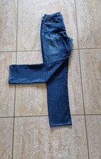 NYDJ Damen Stretch Jeans Gr. 8/ 38 blau, Baumwolle, Casual-Look, Logo, Top