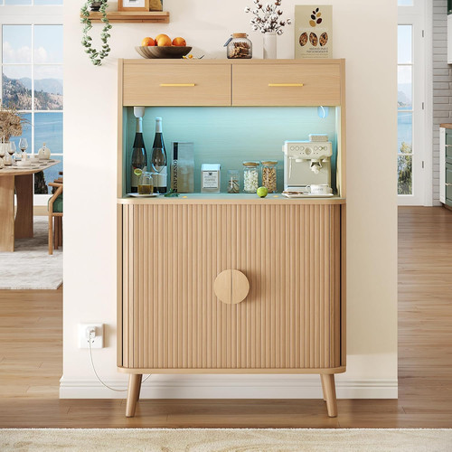 Modern oak sideboard buffet - oak,