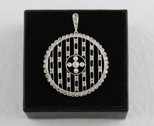 Art deco anhänger platin - art,