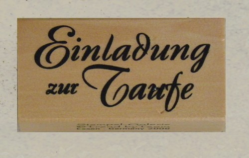 Stempel einladung zur - , --