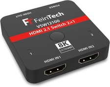 FeinTech VSW12100 HDMI 2.1 Switch 2x1 8K60 4K120 HDR10+ Dolby Vision VRR ALLM 48
