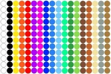 3600 Klebepunkte 5mm Kreis Punkt selbstklebend Aufkleber Inventur Kreise Folie .