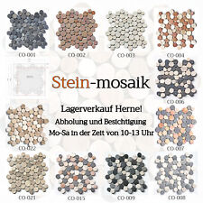 1 Mosaikfliese Marmor Kieselstein rund Coins Fliesen Lager Stein-mosaik Herne