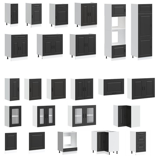 Schwarz küchenschrank line - schwarz,