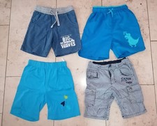4x Kurze Hose Shorts für Jungen, 110 116 Blau Dino