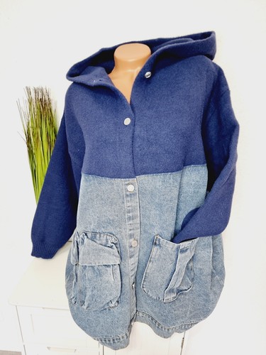 Italy damen jeansjacke long - jeansjacke,