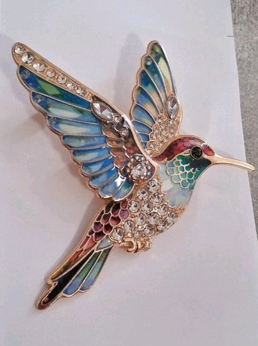 Schmuck brosche emaille strass - emaille,