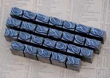 Alphabet Bleiletter Vintage Stempel Lettern Initiale Druckbuchstabe Monogramm